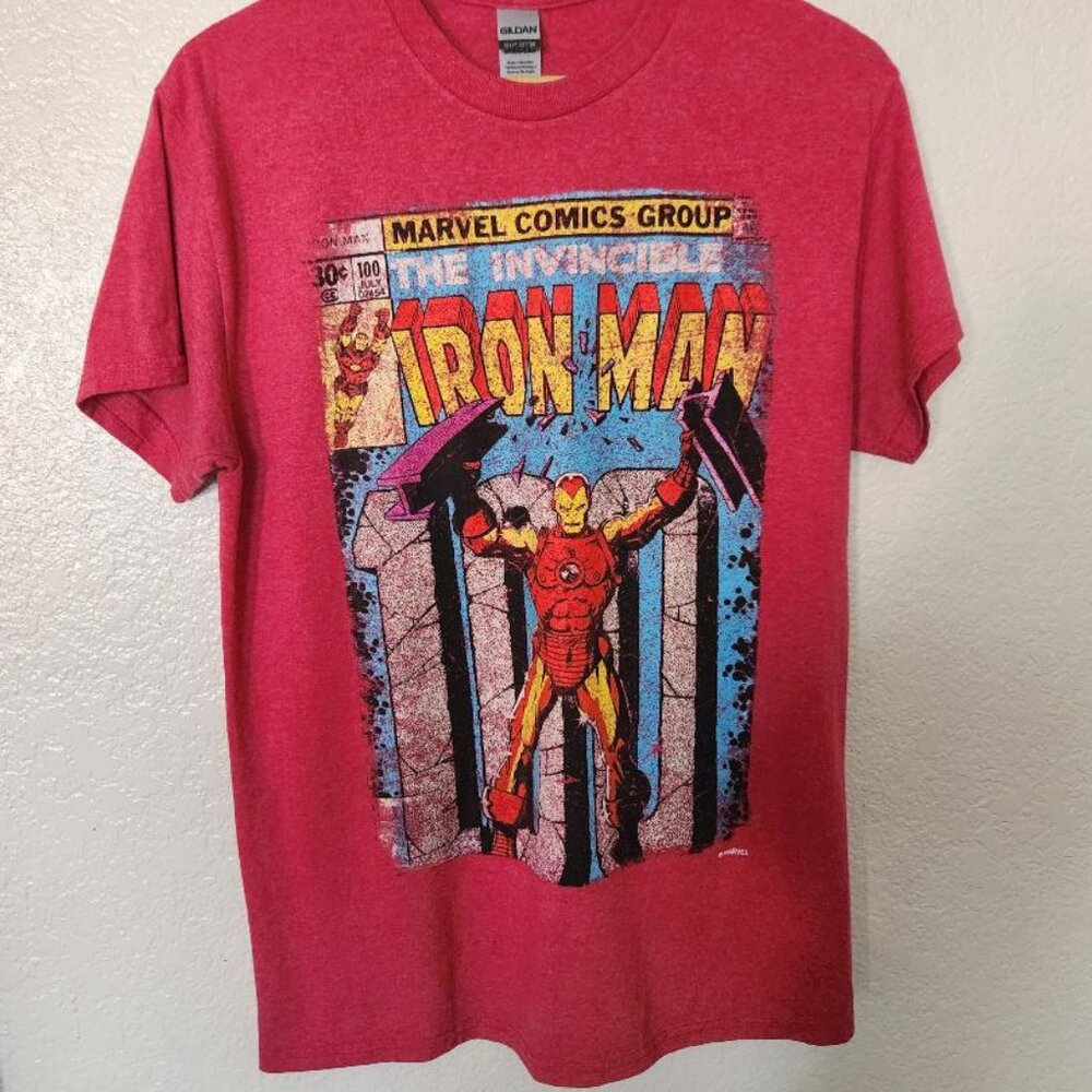 Marvel Iron Man Comics Avengers Men's Medium Red T-Shirt